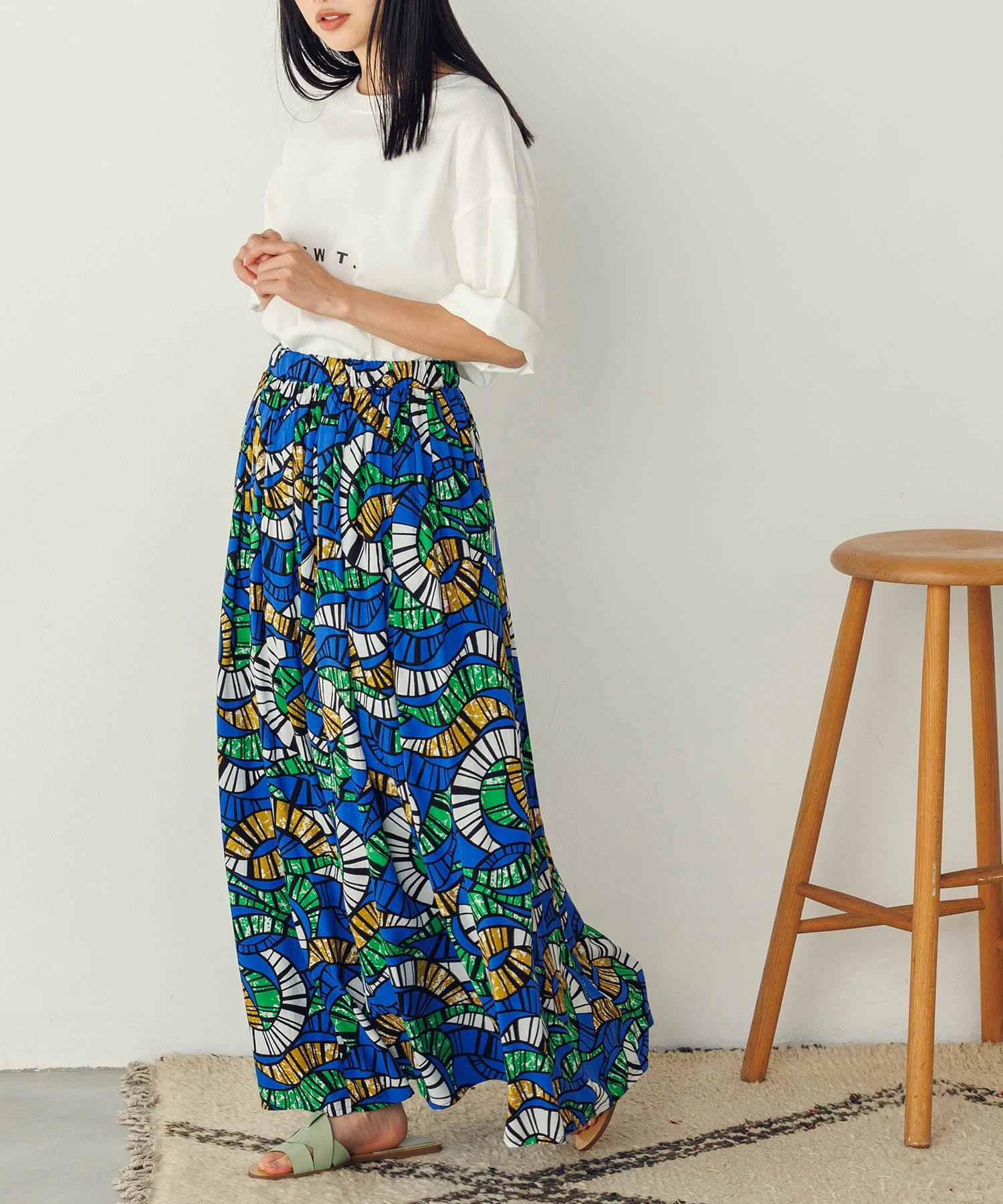 プリントフレアスカート