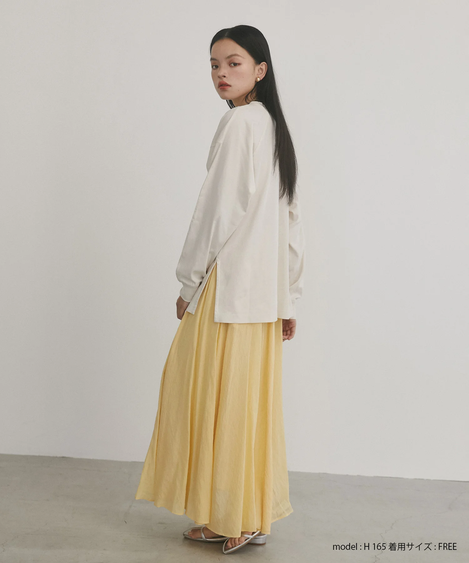 【新色追加】ハイツイストシアー マキシフレアスカート