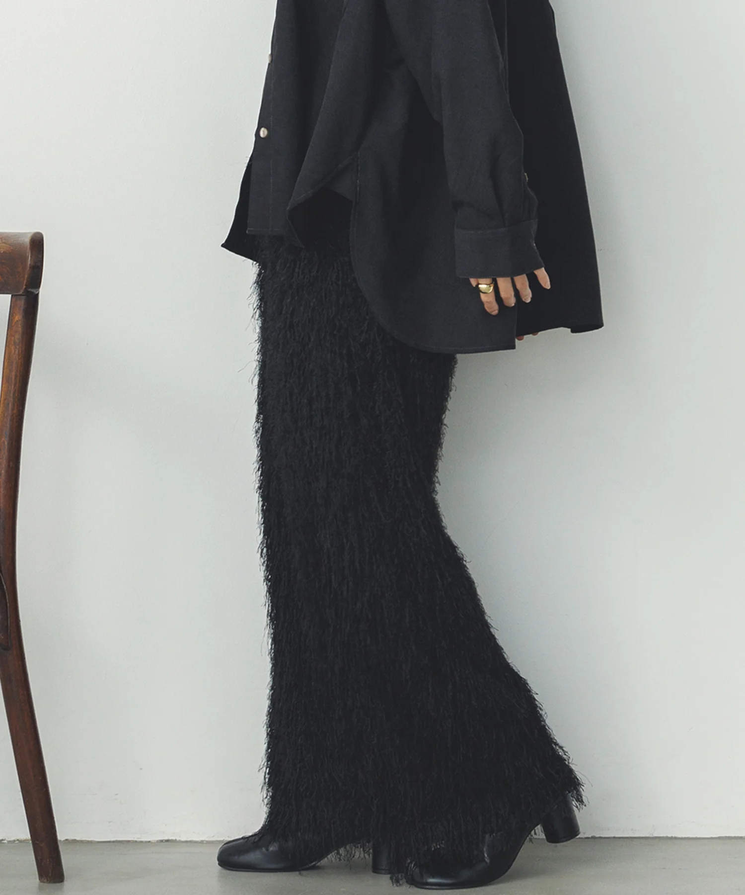 カットジャガード イージーパンツ