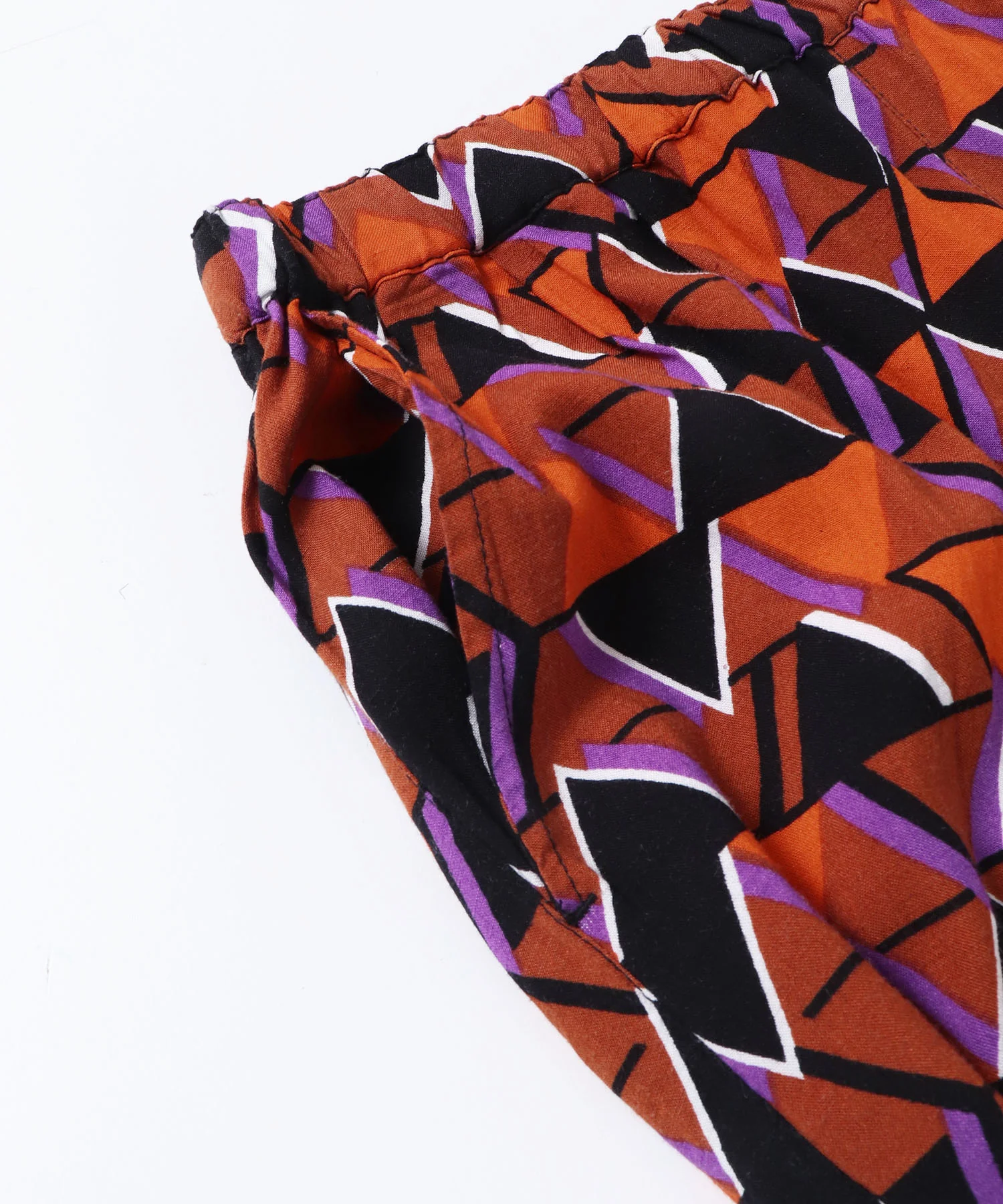 レーヨン プリントストレートパンツ