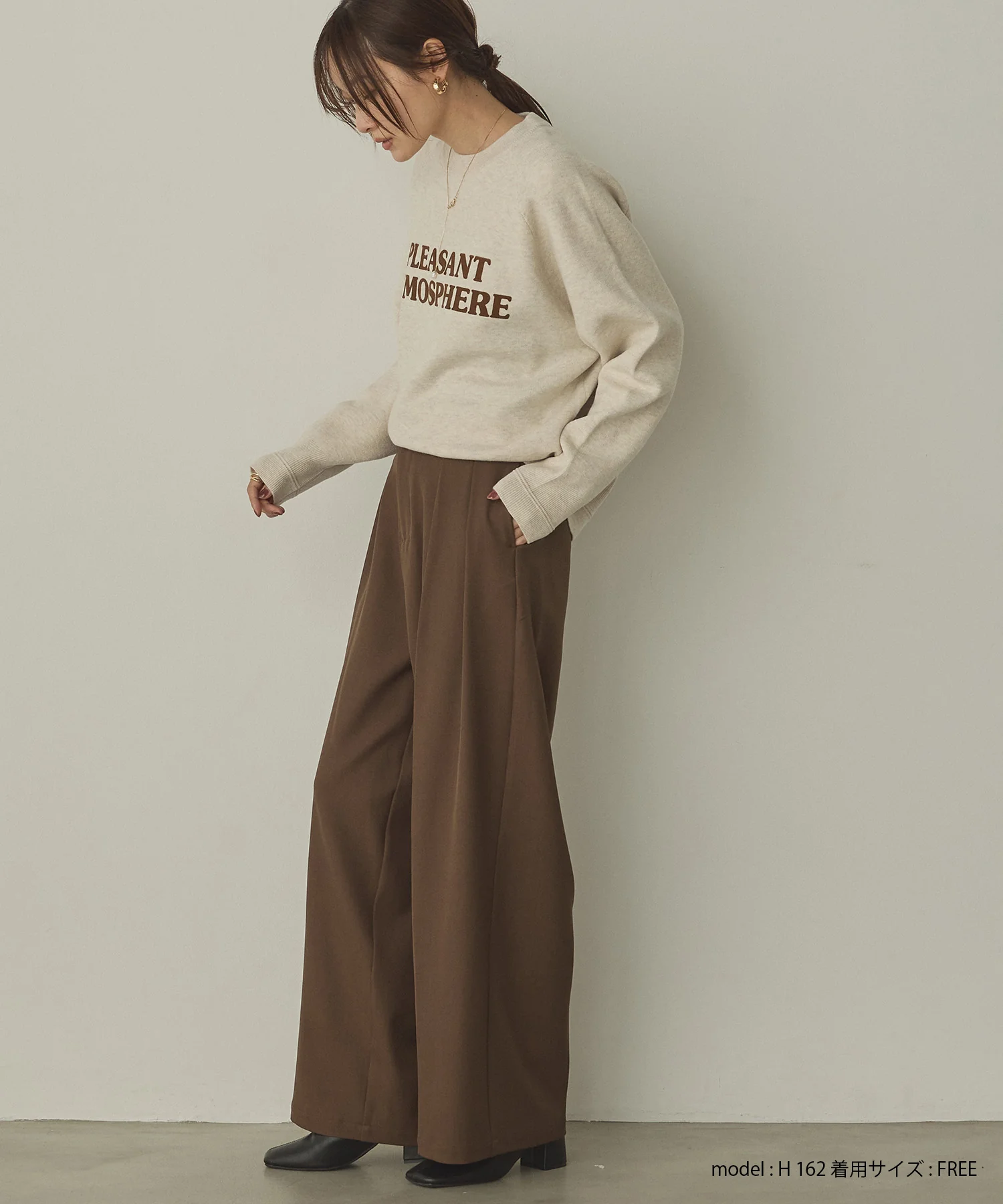 【WEB限定/別注】【新色追加】スウェットライクロゴニット