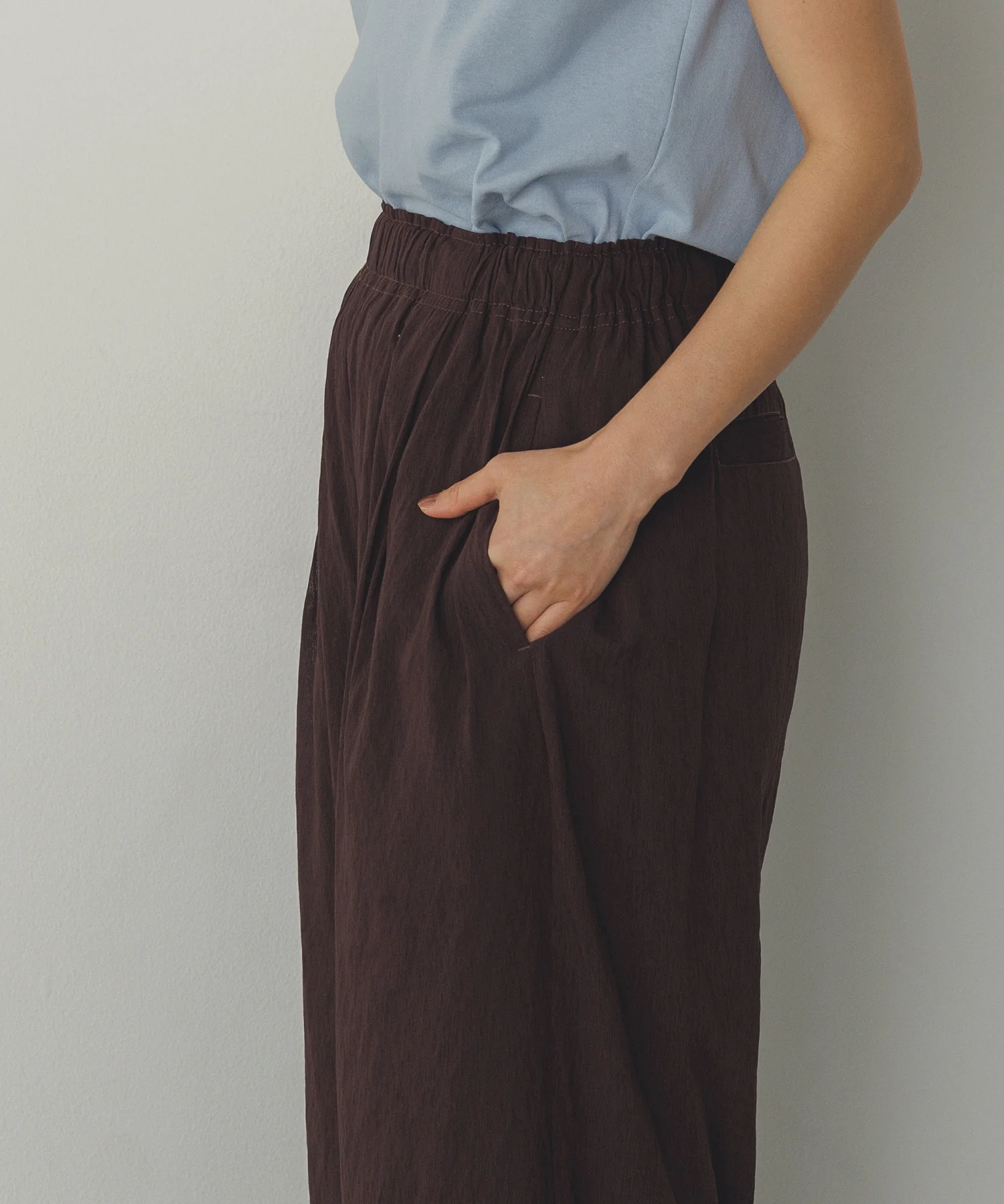 シアー ストレートパンツ