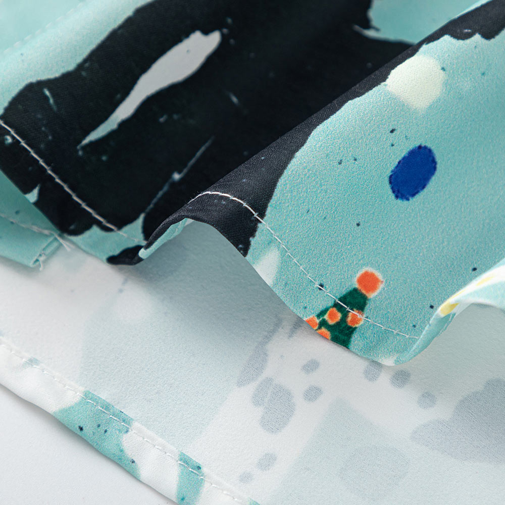 原宿風　犬総柄プリント半袖シャツ