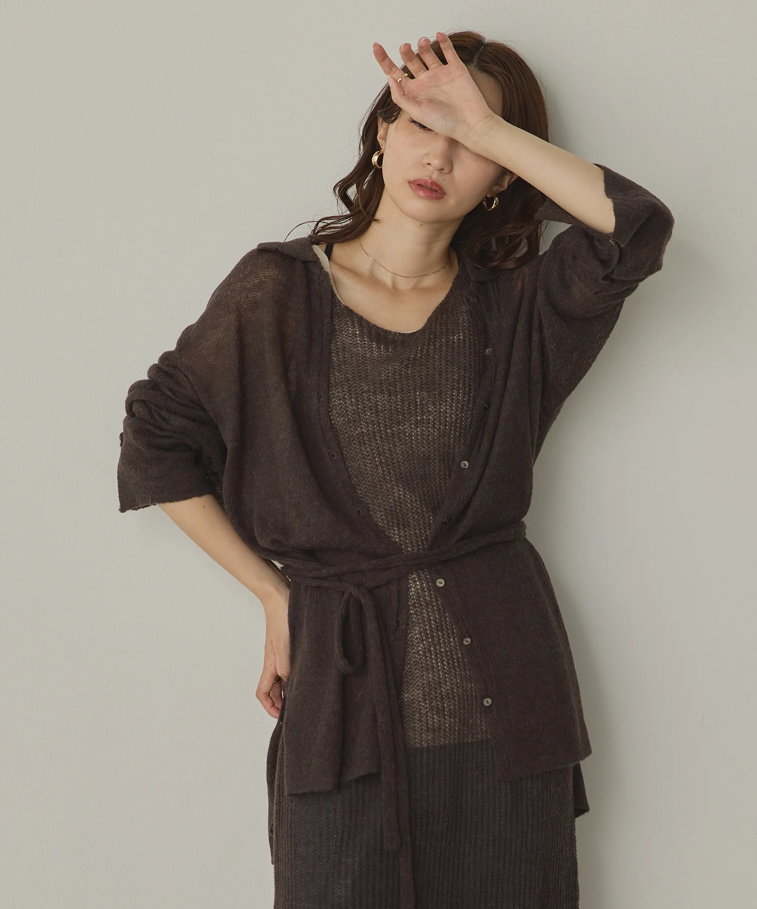 アルパカニット シアーシャツ