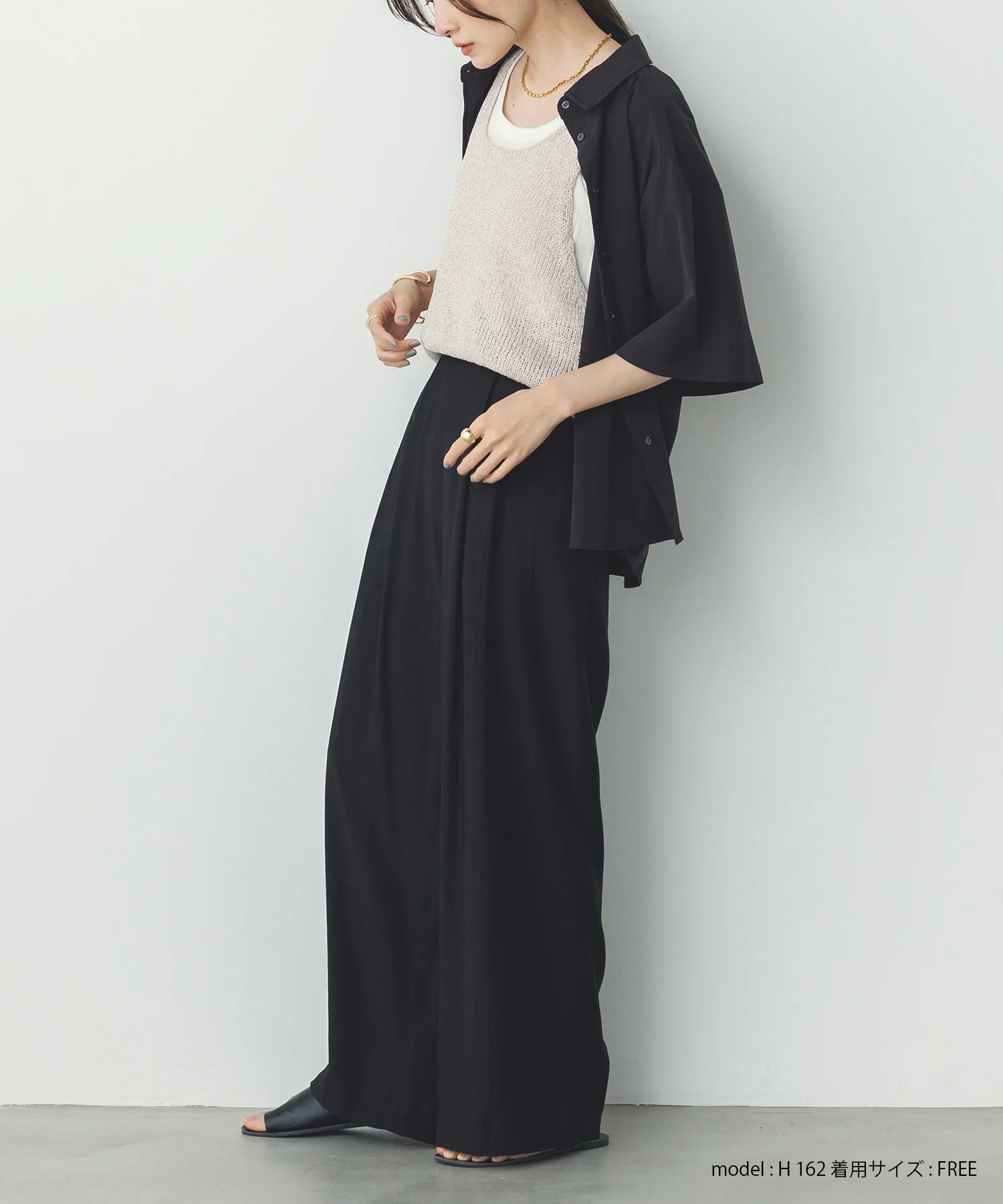 【新色追加】【接触冷感】 バックタックシャツ