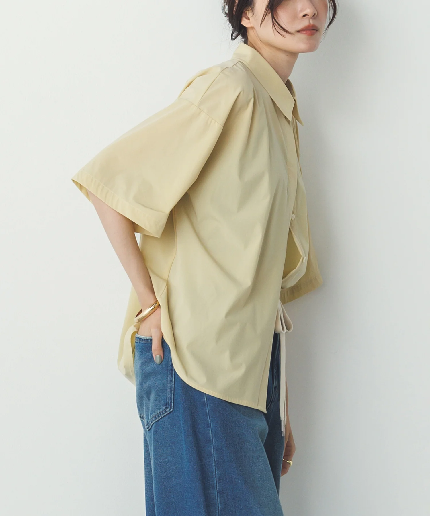 【新色追加】【接触冷感】 バックタックシャツ