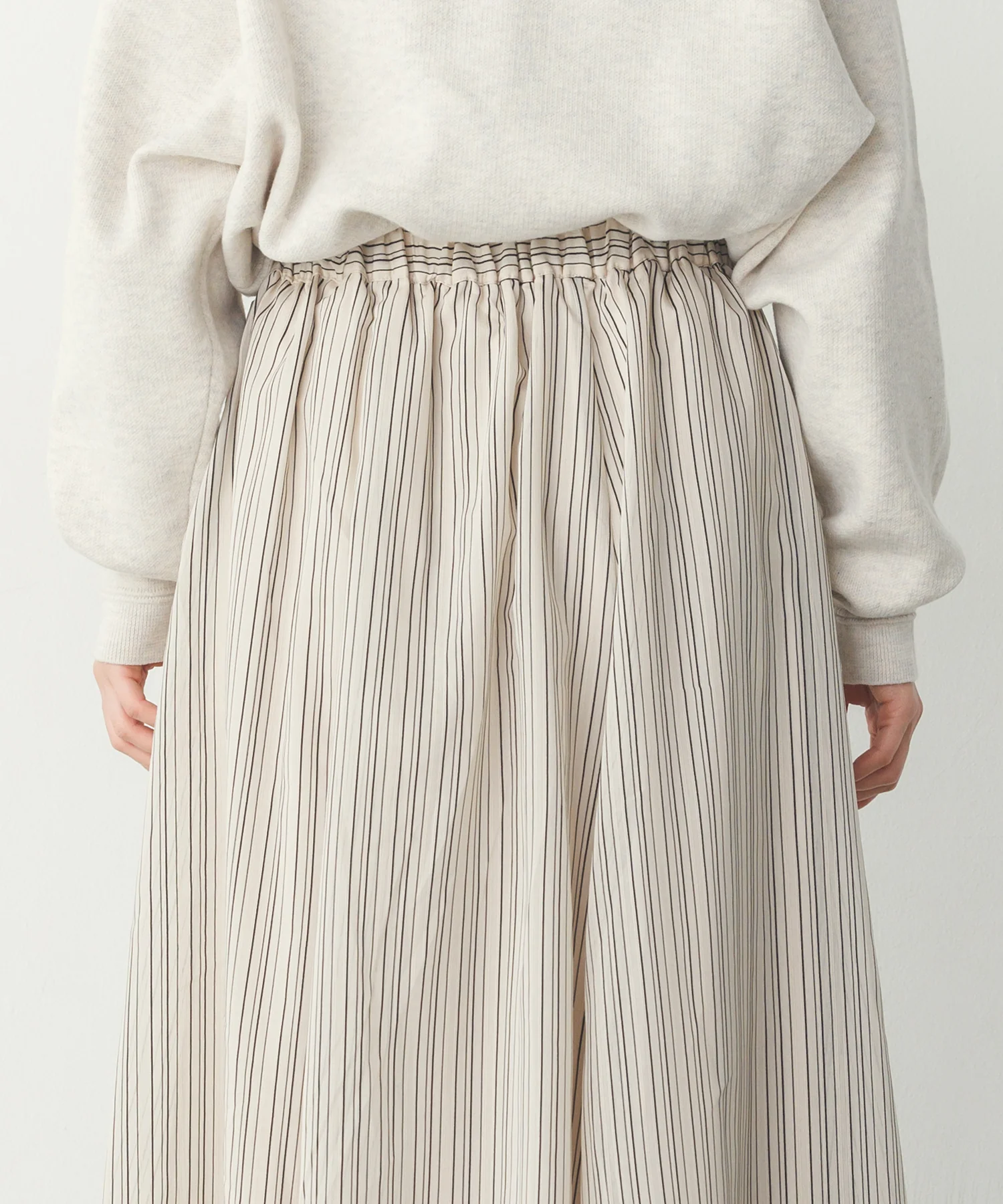 ドビーストライプ シアーフレアスカート