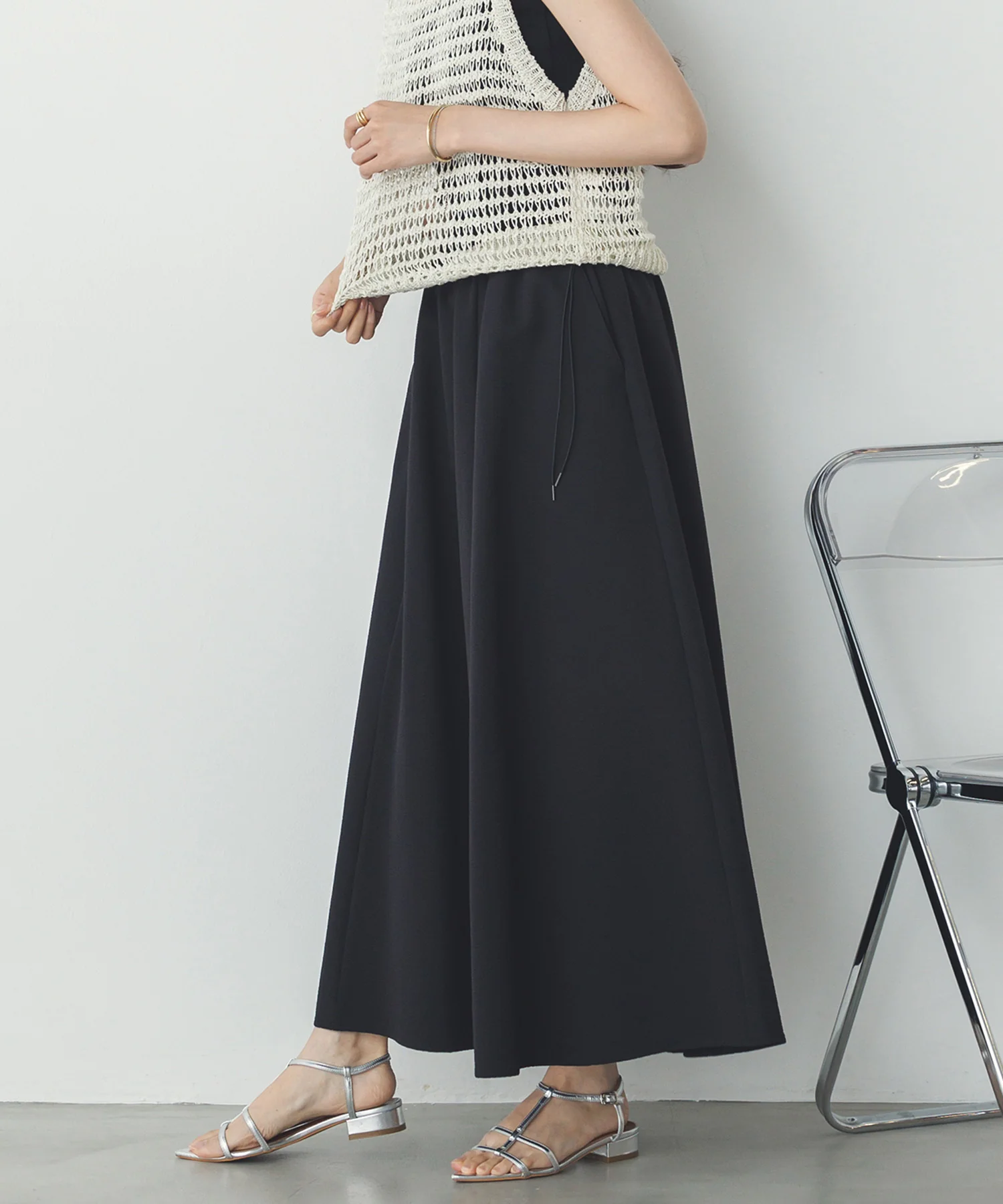 撥水 フレアスカート