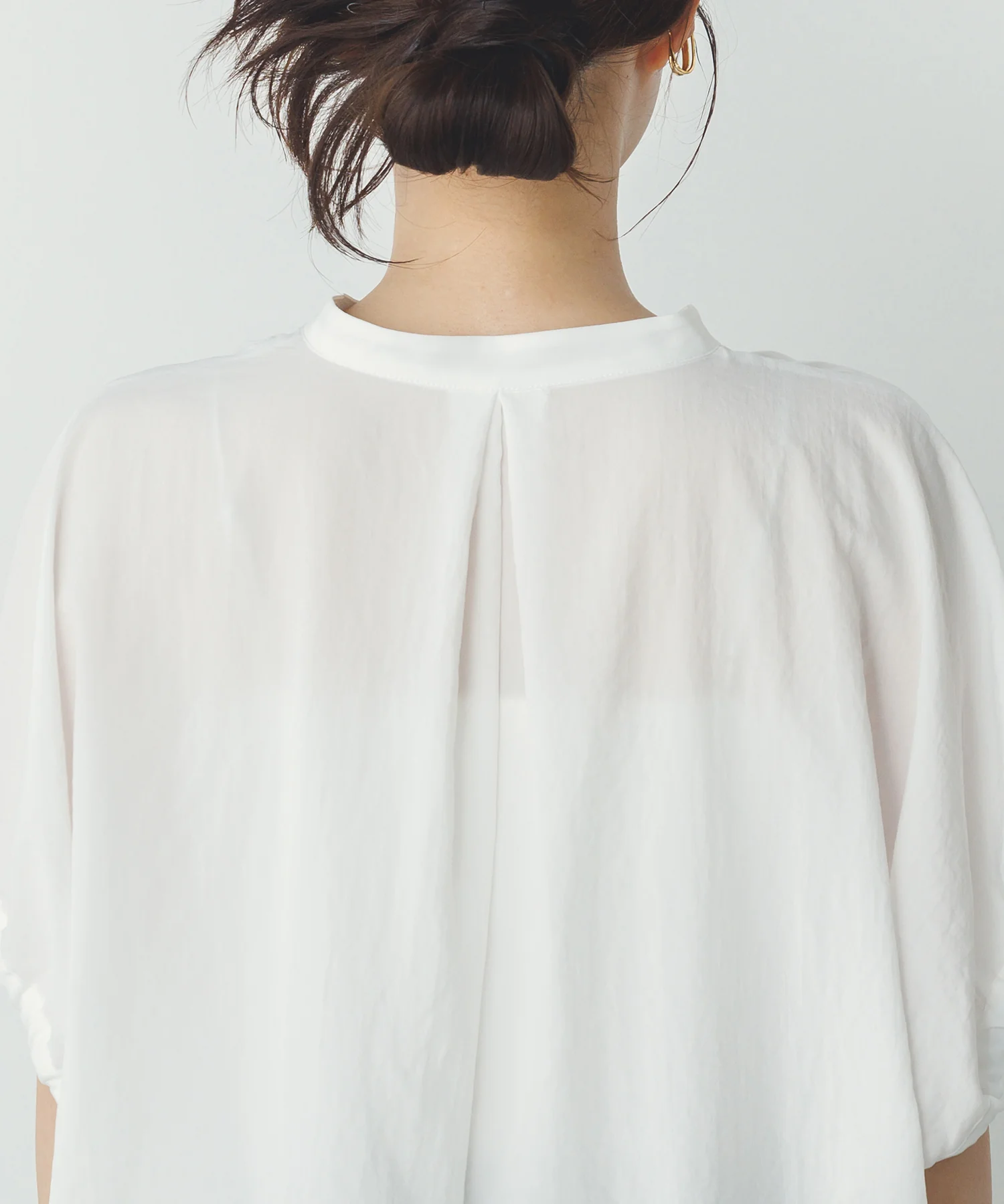 スパンローン ボリュームフレンチブラウス