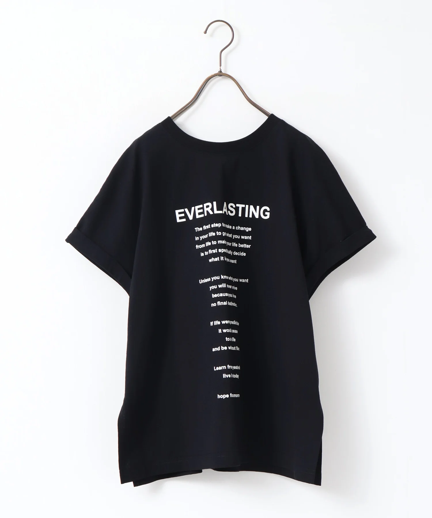 前後2WAY ロゴプリントTシャツ