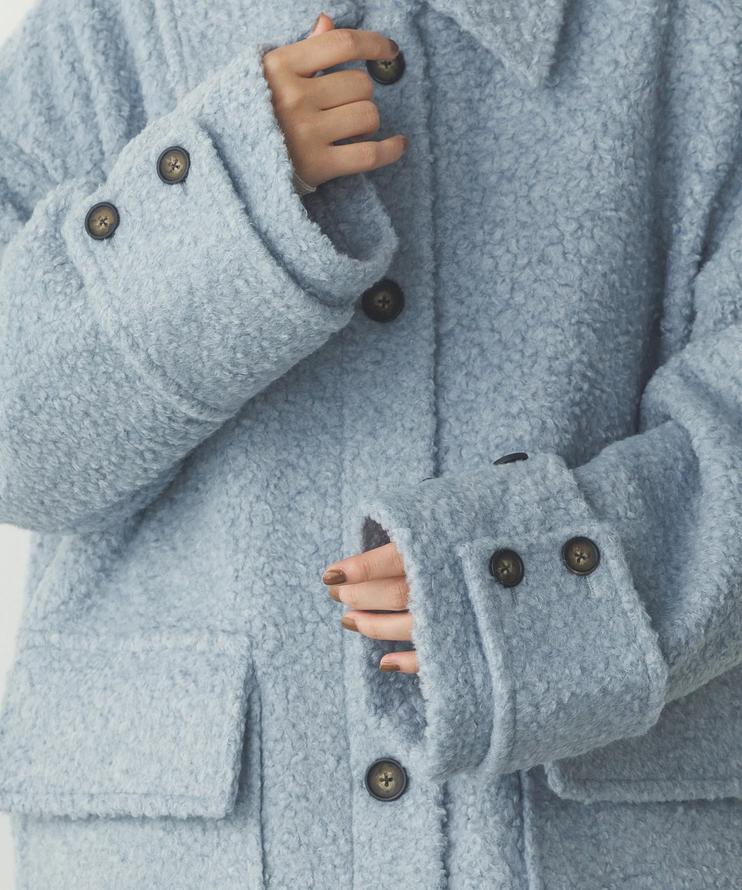 ブークレ ミドルシャツコート