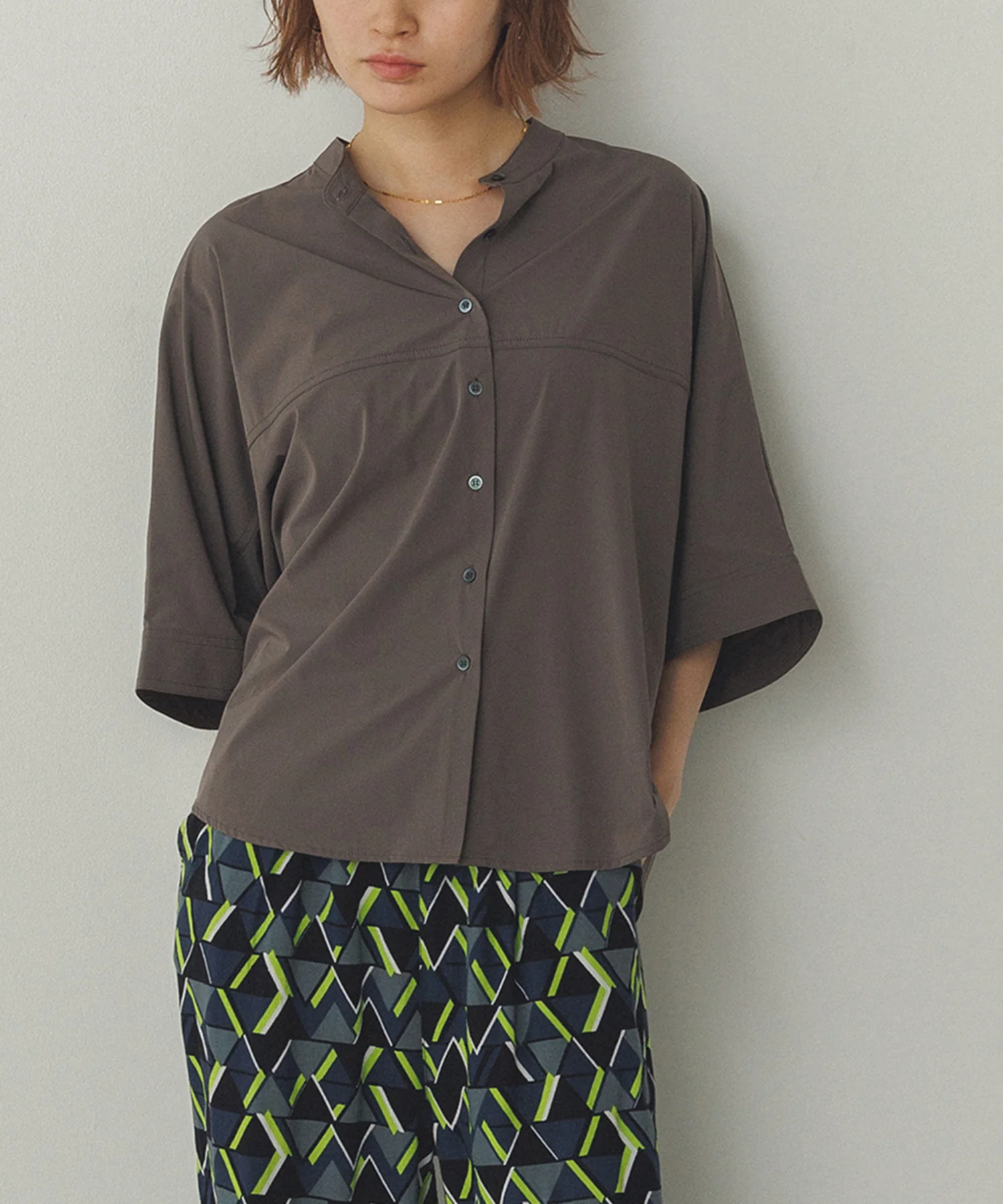 【接触冷感】ドルマンシャツ