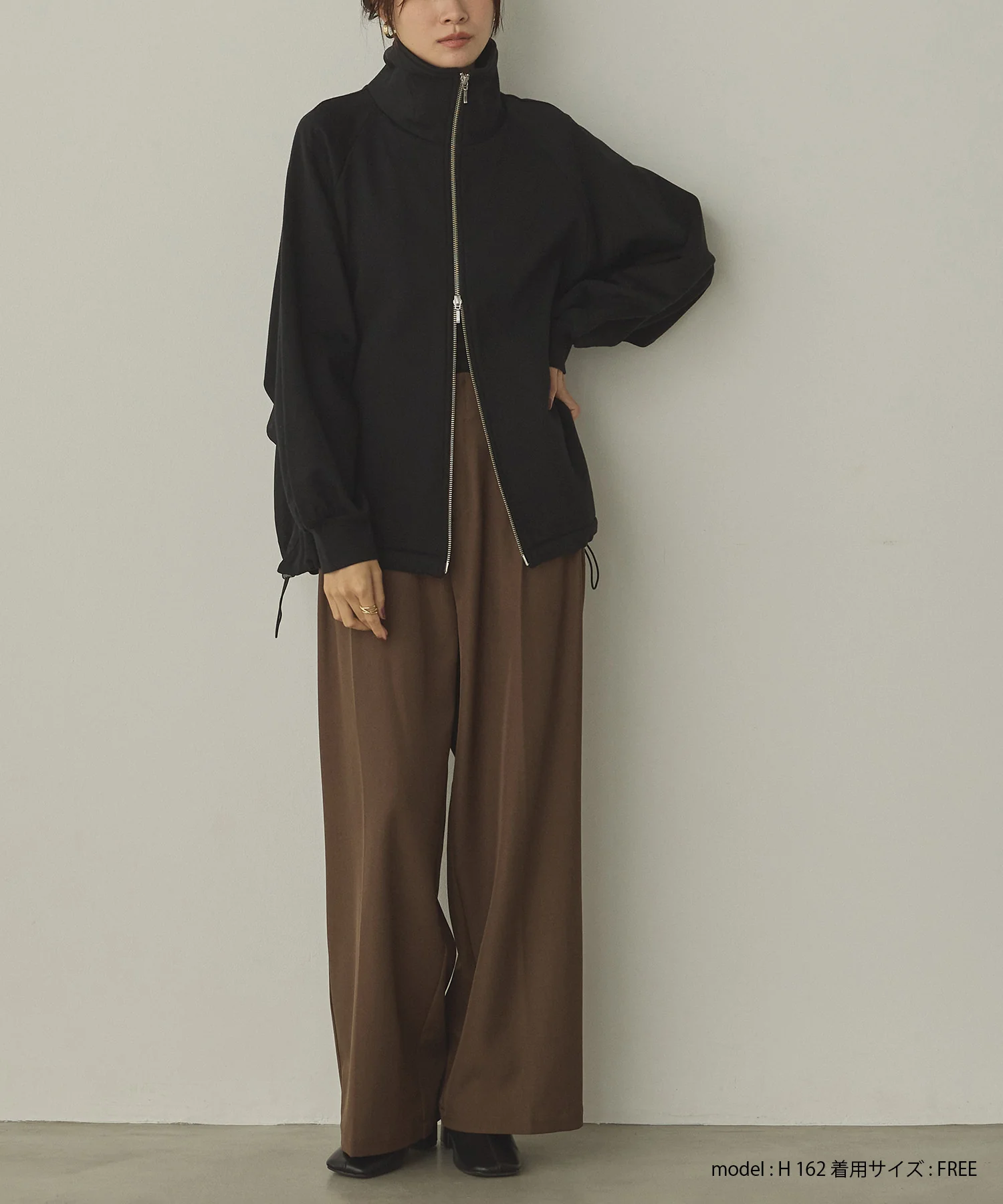 裏起毛 Wジップブルゾン