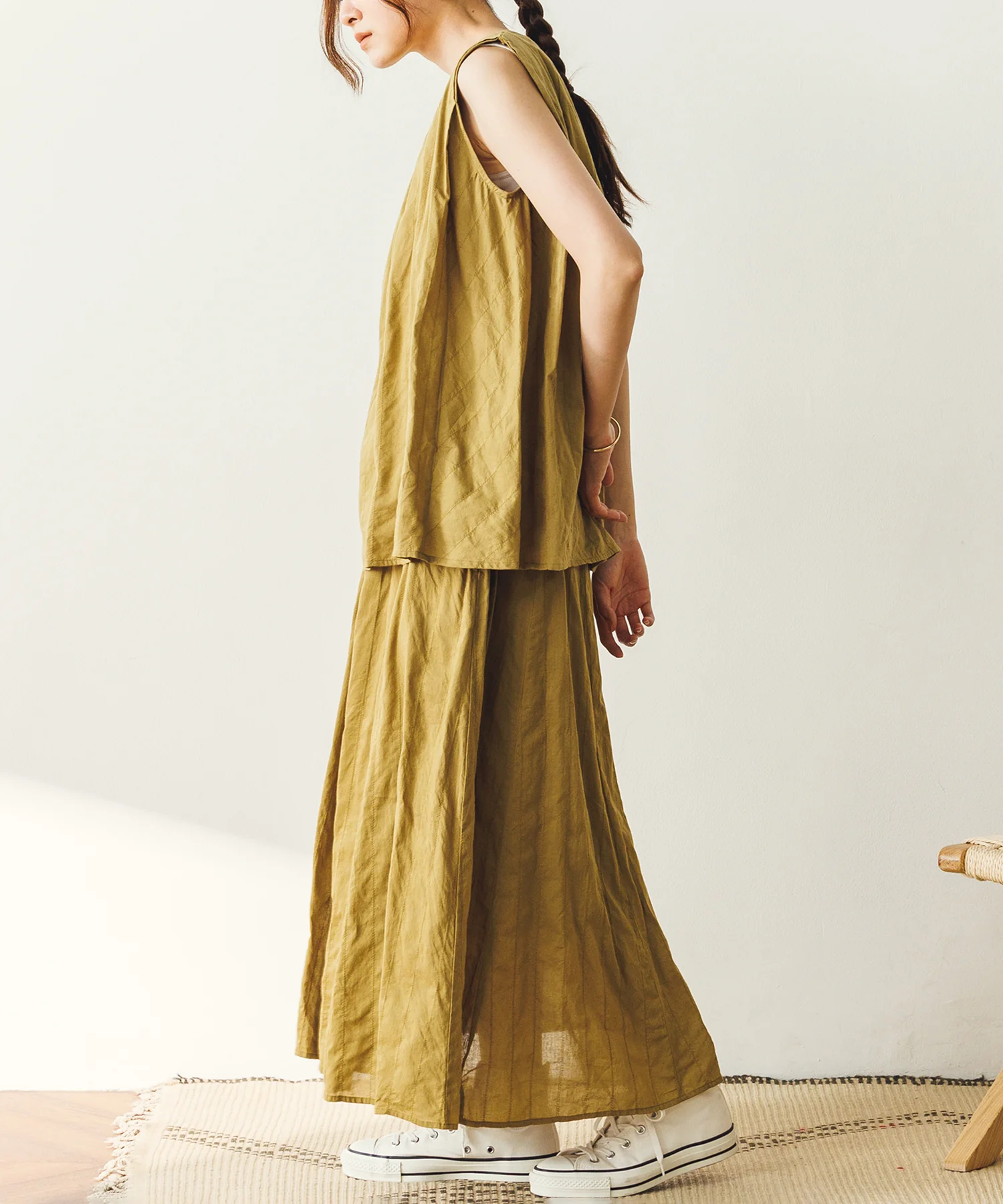 ドビーストライプフレアスカート