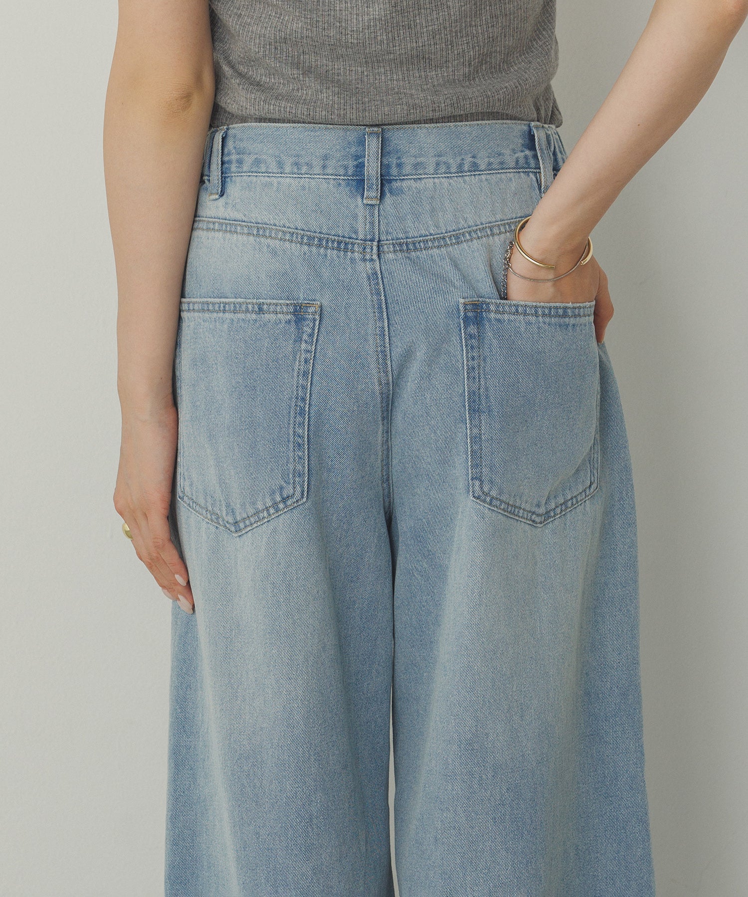 オーバーダイ デニムバギーパンツ