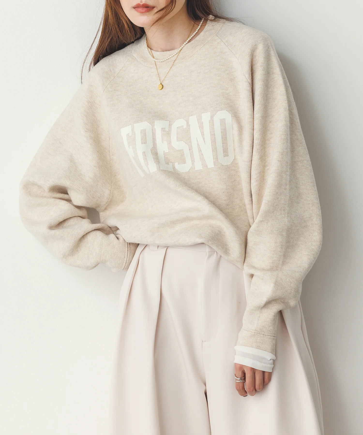 【WEB限定/別注】【新色追加】スウェットライクロゴニット