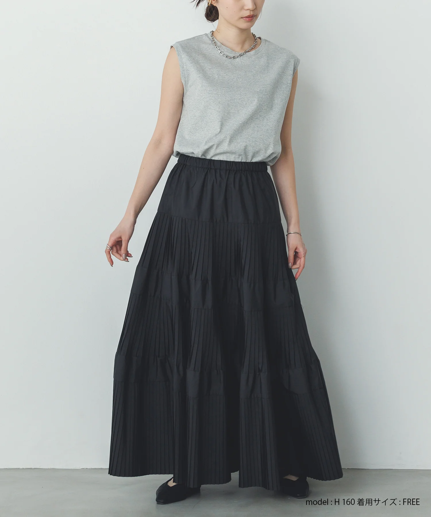 【新色追加】ベーシックノースリーブトップス