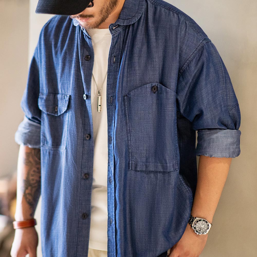 リヨセルCPOデニムシャツ