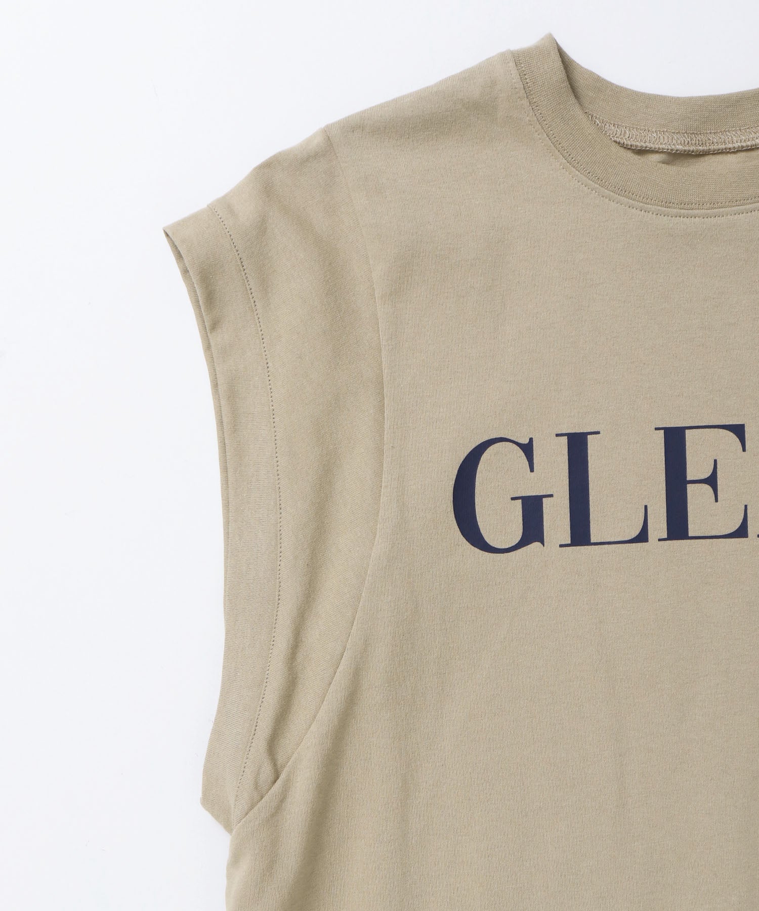 ノースリーブ プリントTシャツ