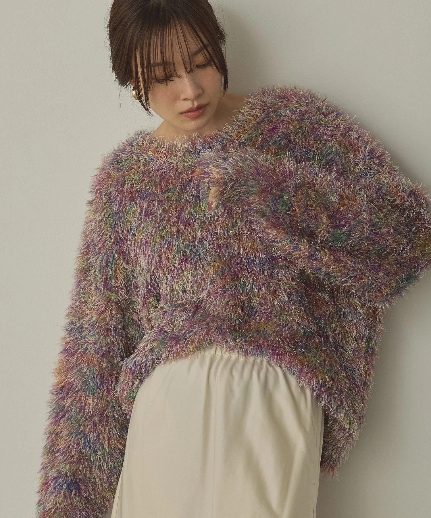 ミックス シャギーニット