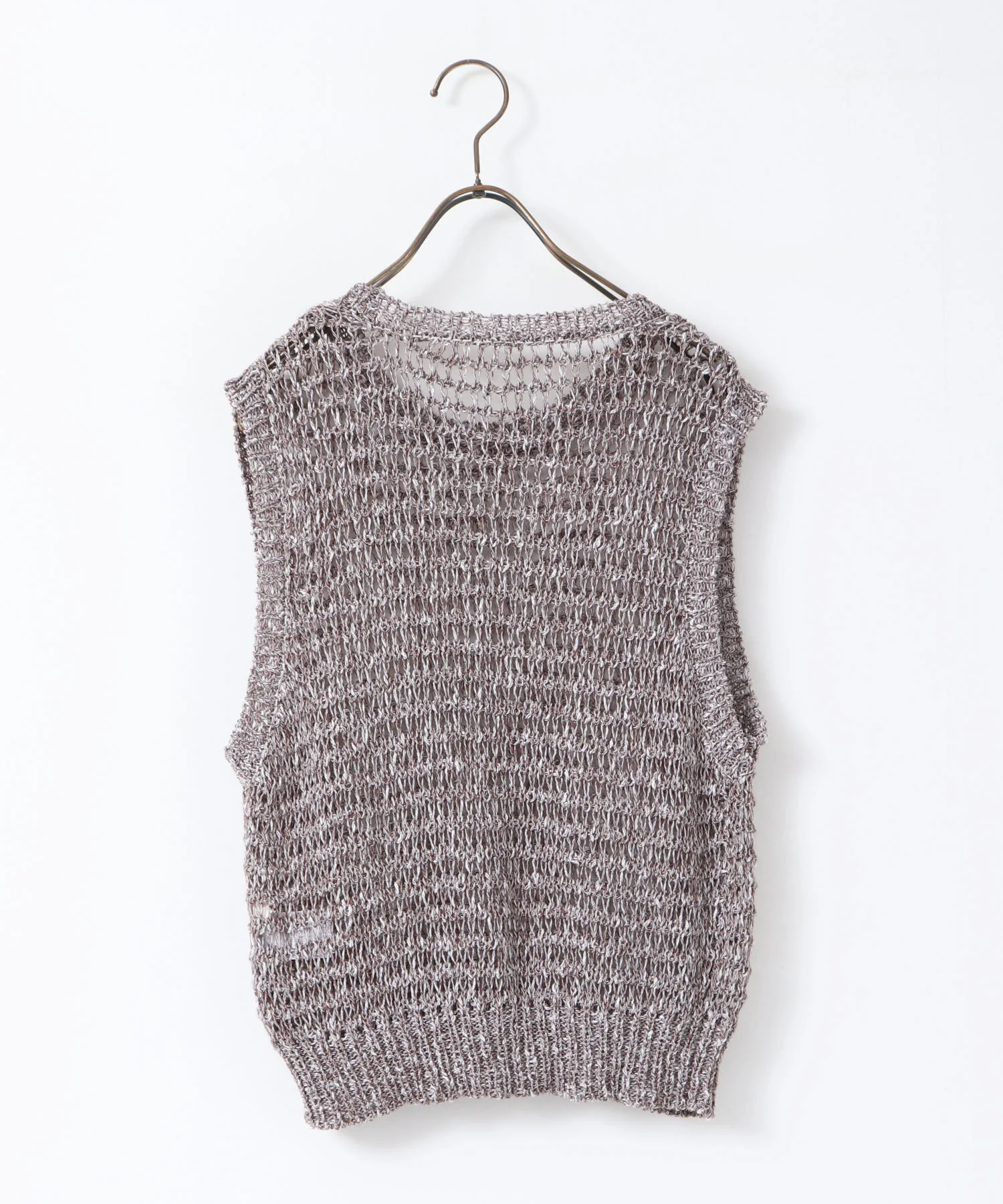 透かし編み ゆるニットタンクトップ