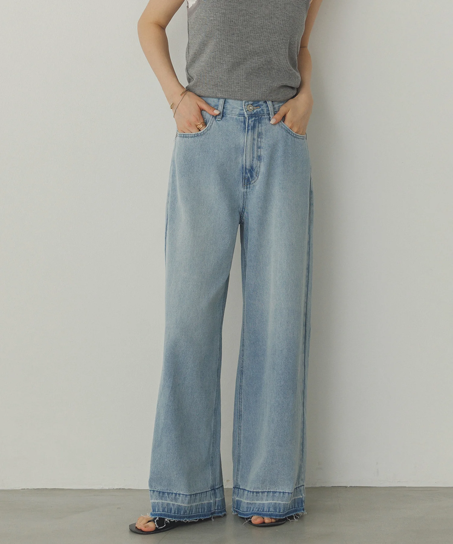 オーバーダイ デニムバギーパンツ