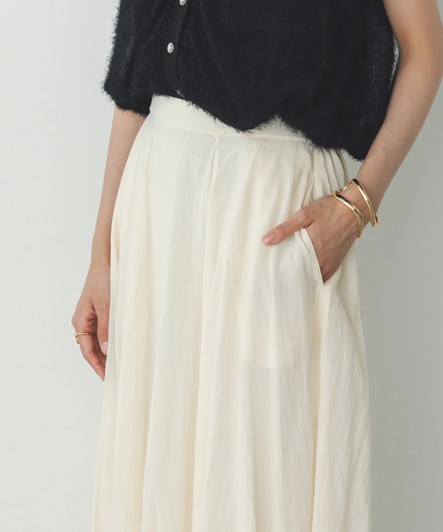 【新色追加】ハイツイストシアー マキシフレアスカート