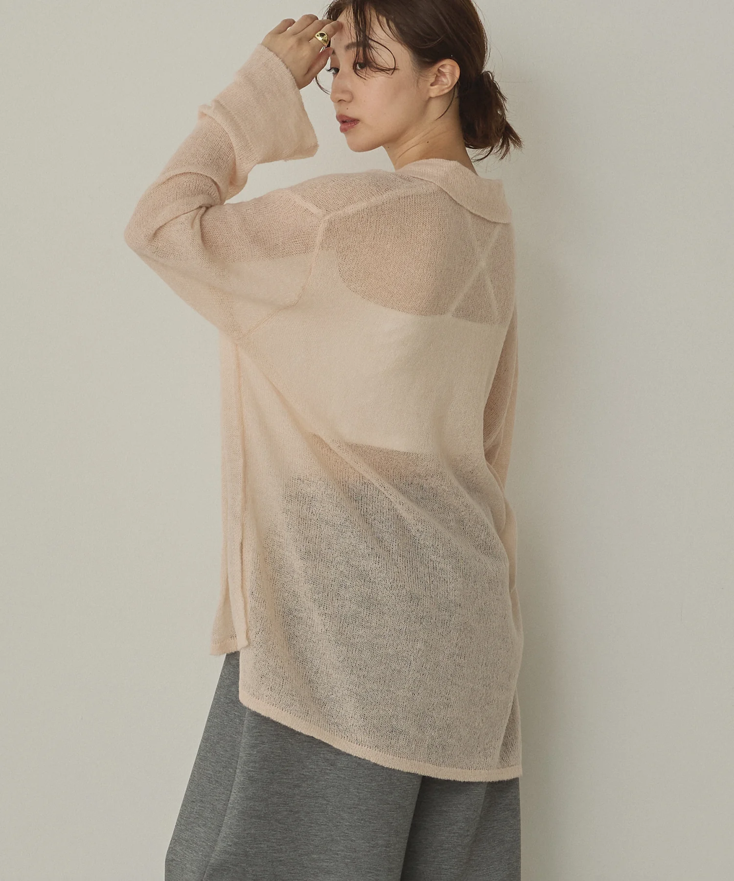 アルパカニット シアーシャツ