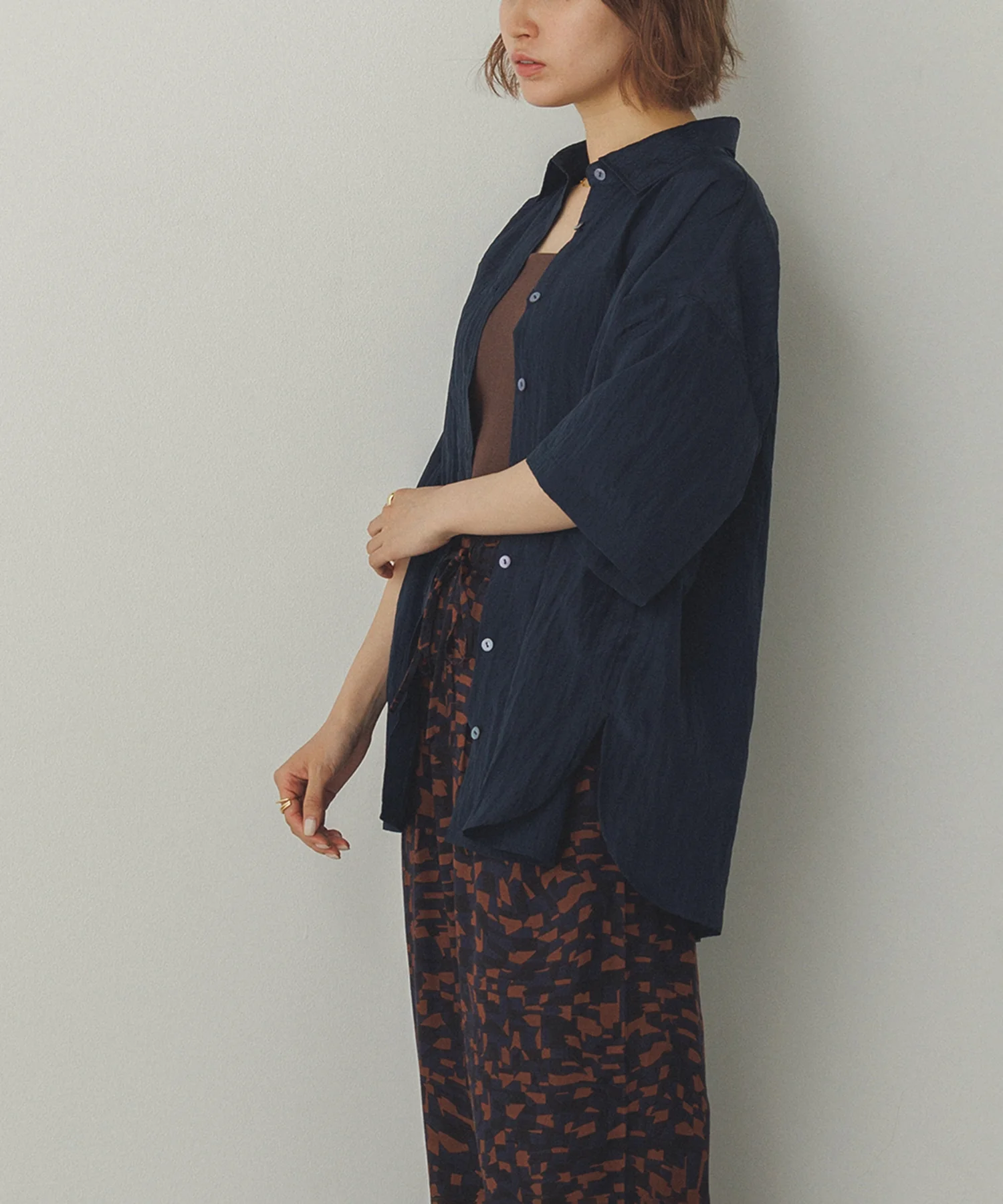 ワッシャー加工 2WAYシャツ