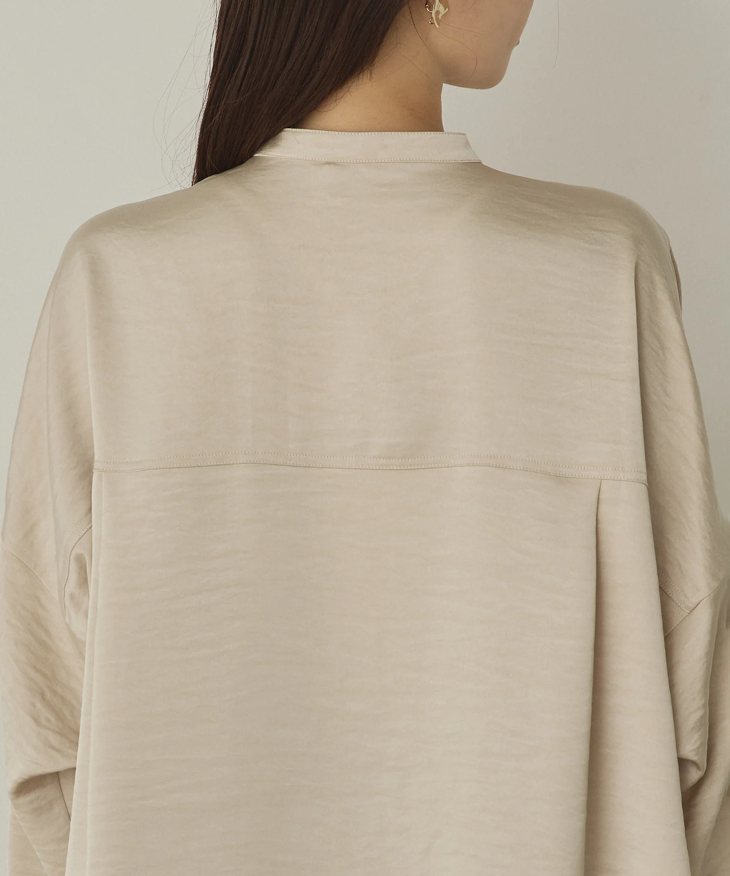 マットサテン オーバーシャツ