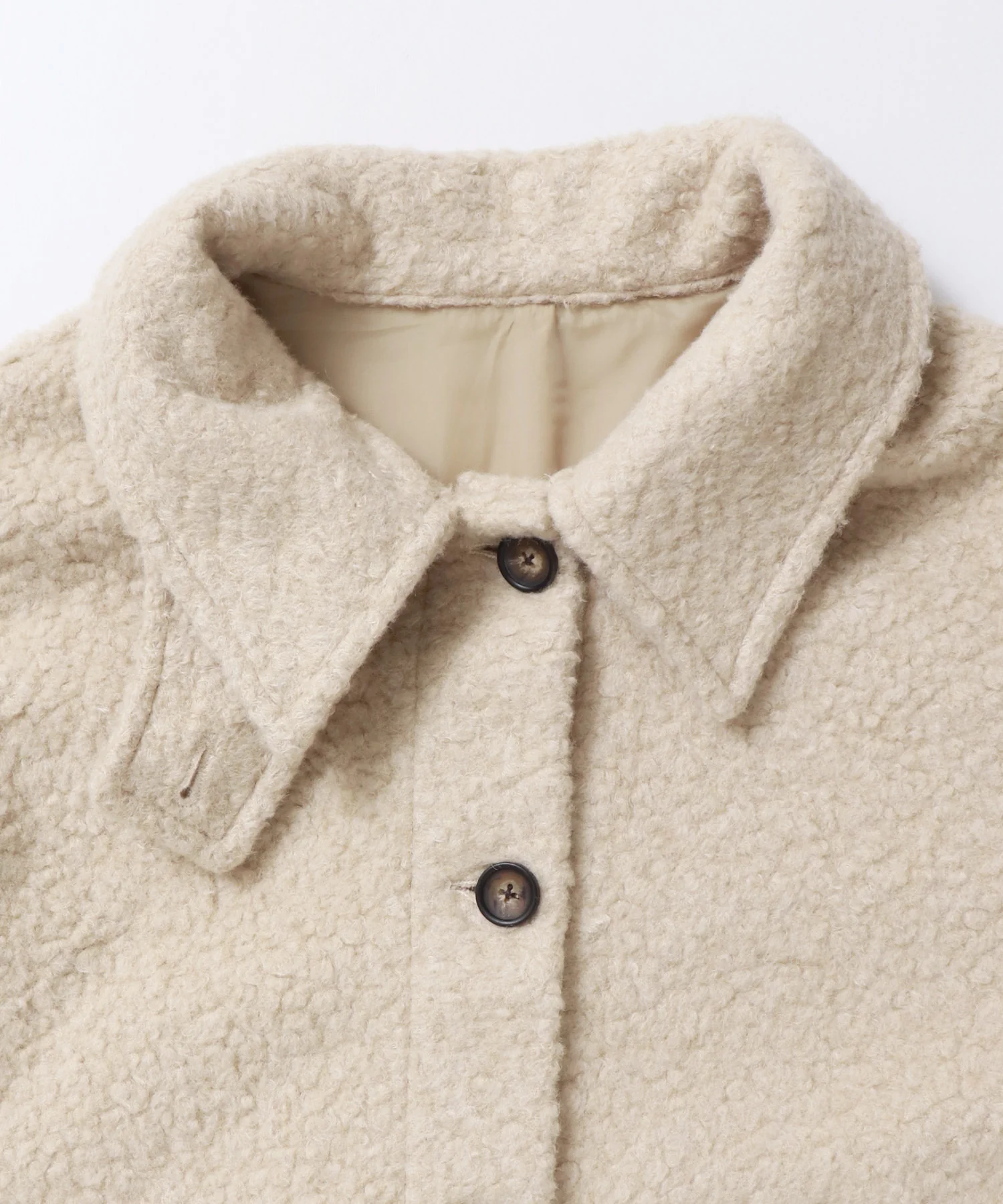 ブークレ ミドルシャツコート