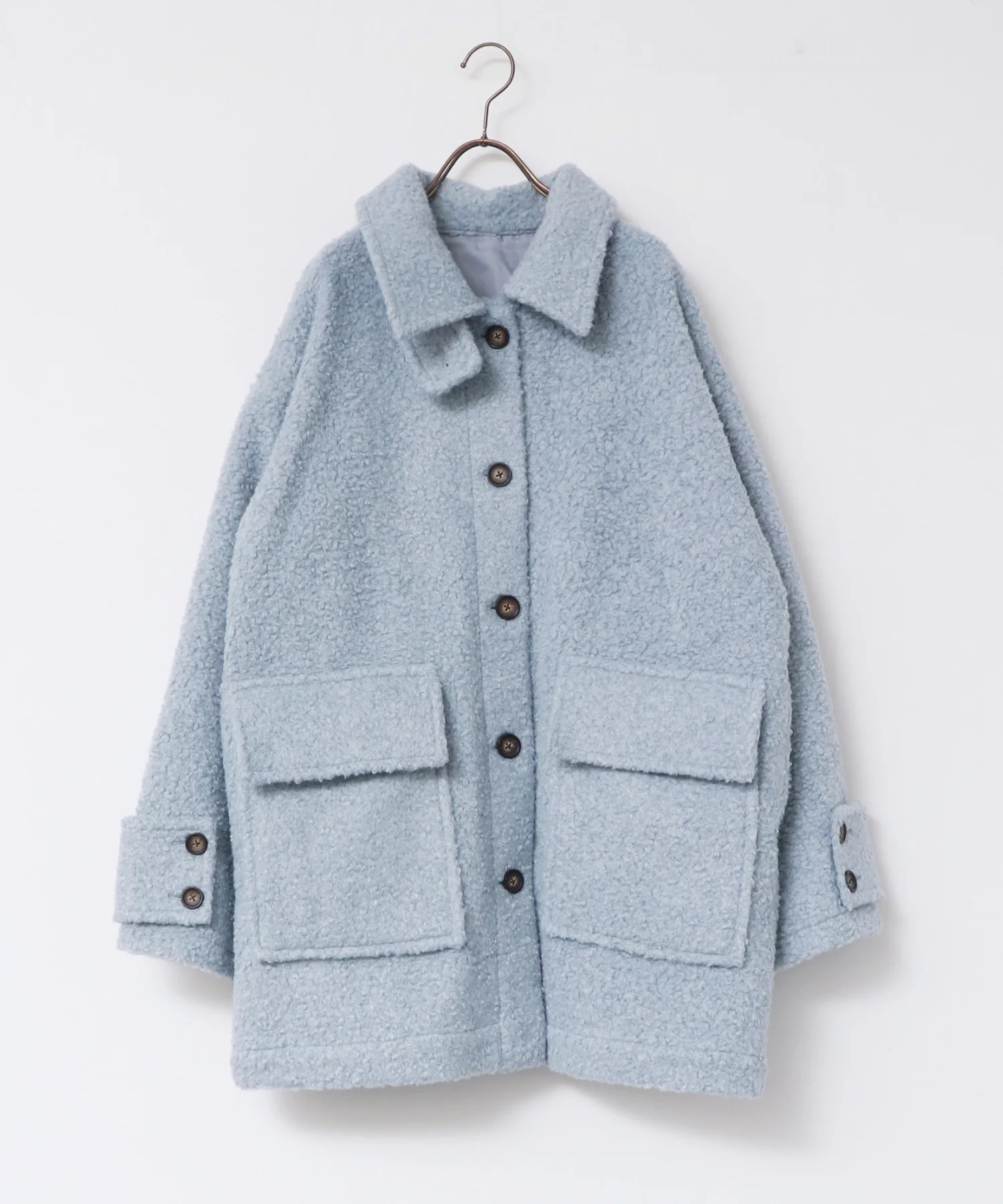 ブークレ ミドルシャツコート