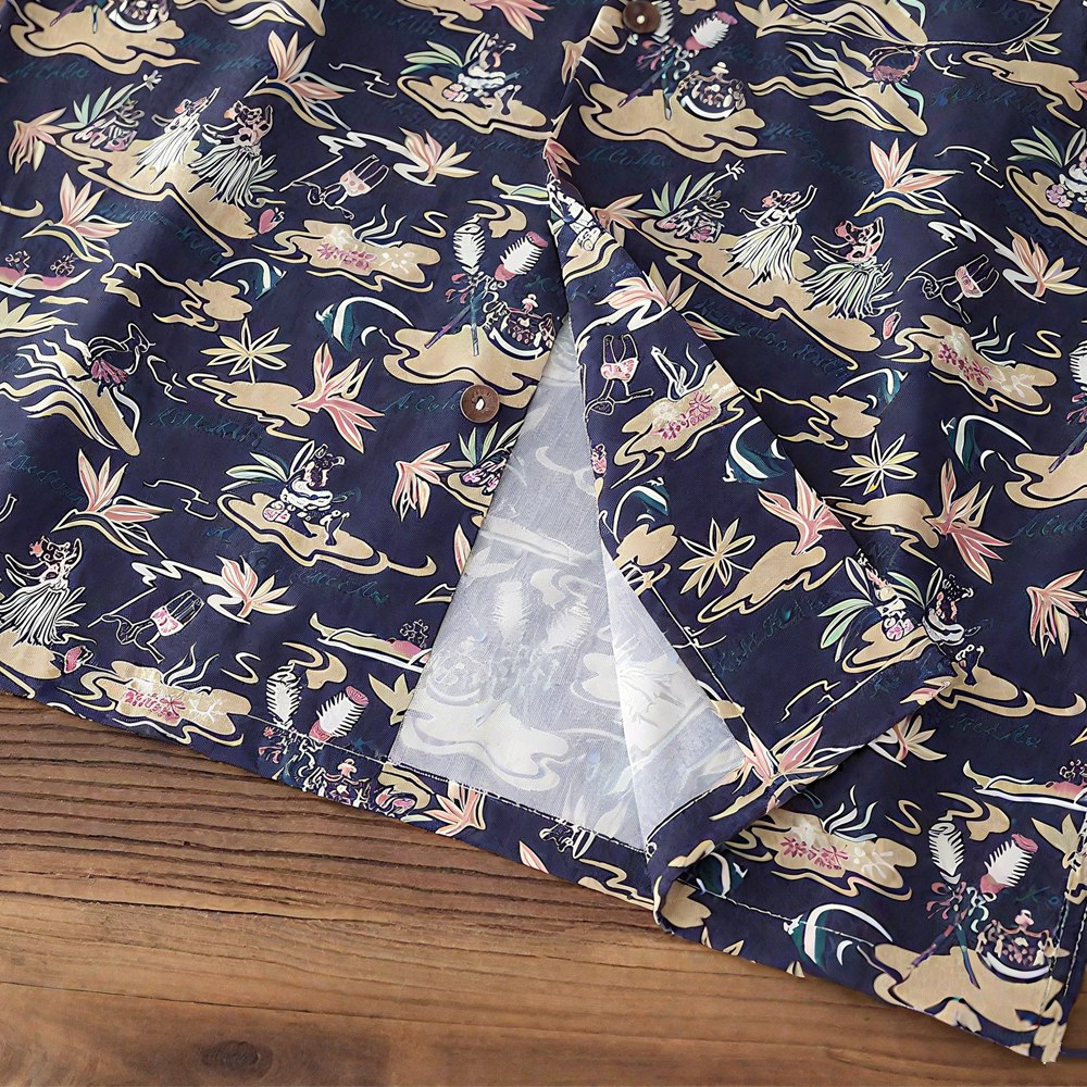 「ハワイの物語」コットンプリントシャツ