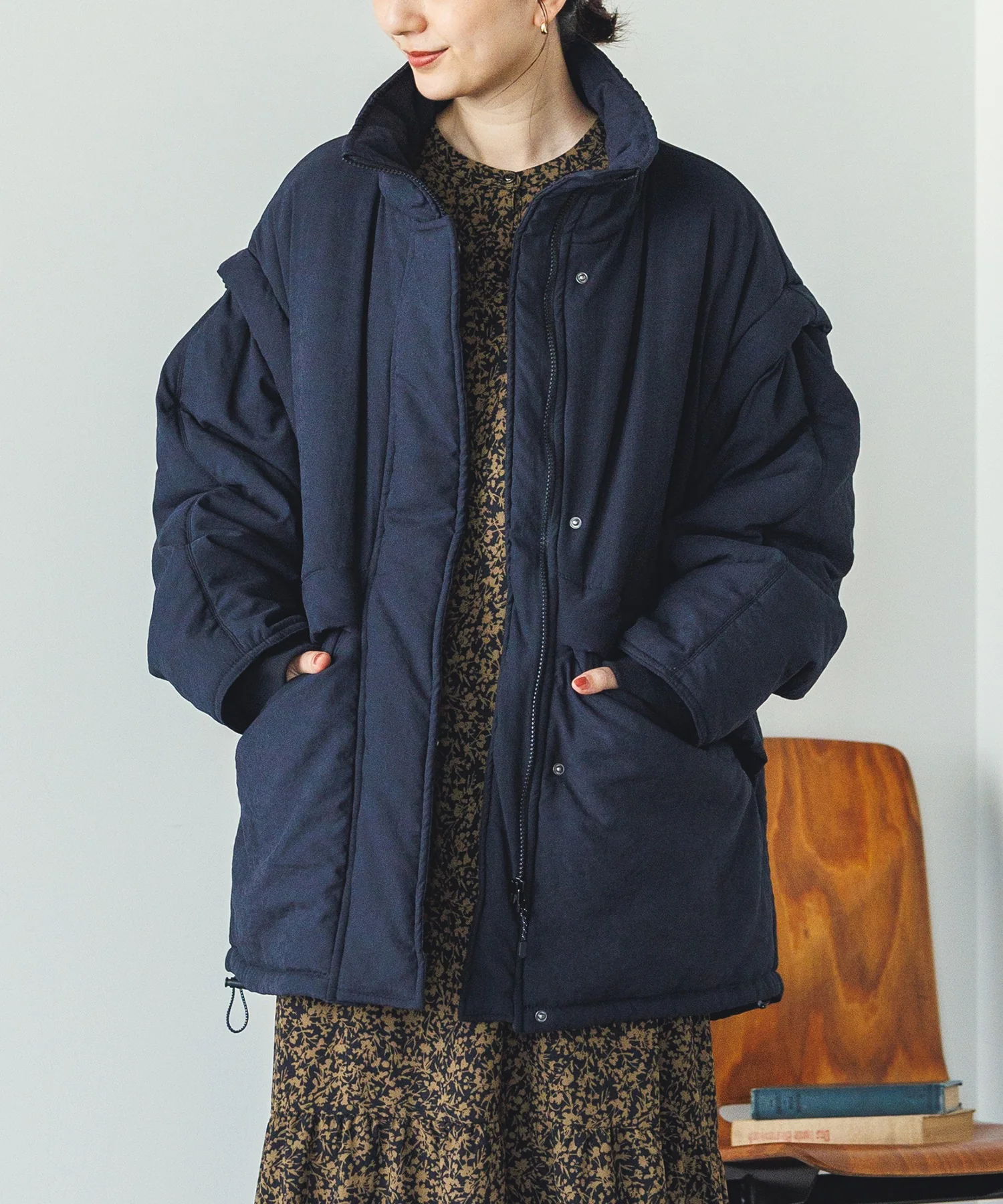 袖取り外しモッズコート