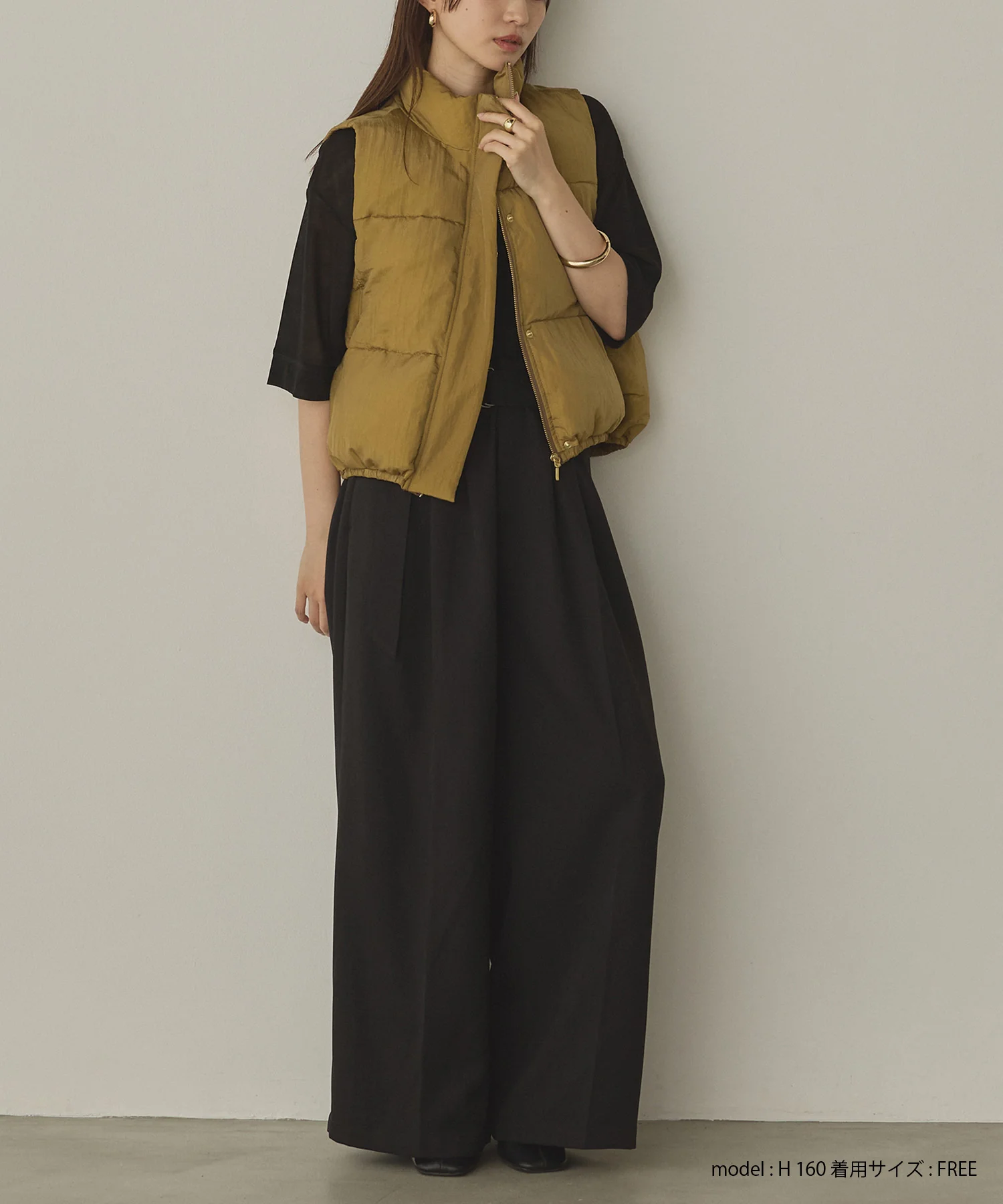 ツイルストライプ タックワイドパンツ