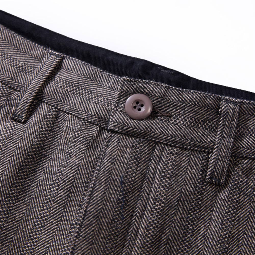 ヴィンテージカジュアル　 ヘリンボーン柄ウールスラックス