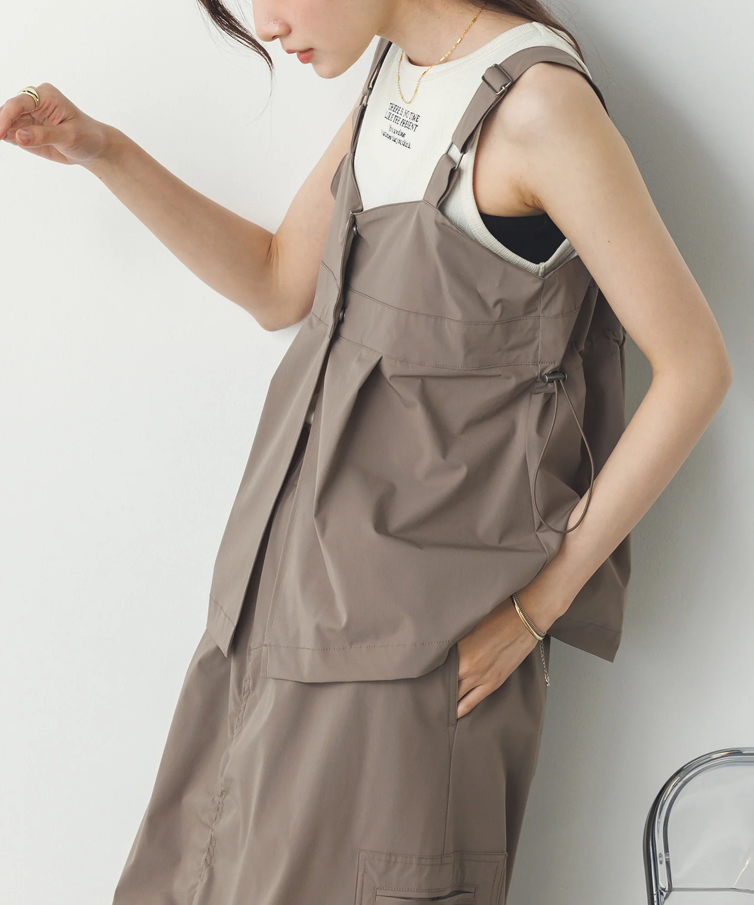 【接触冷感】2WAY バックドロストビスチェ