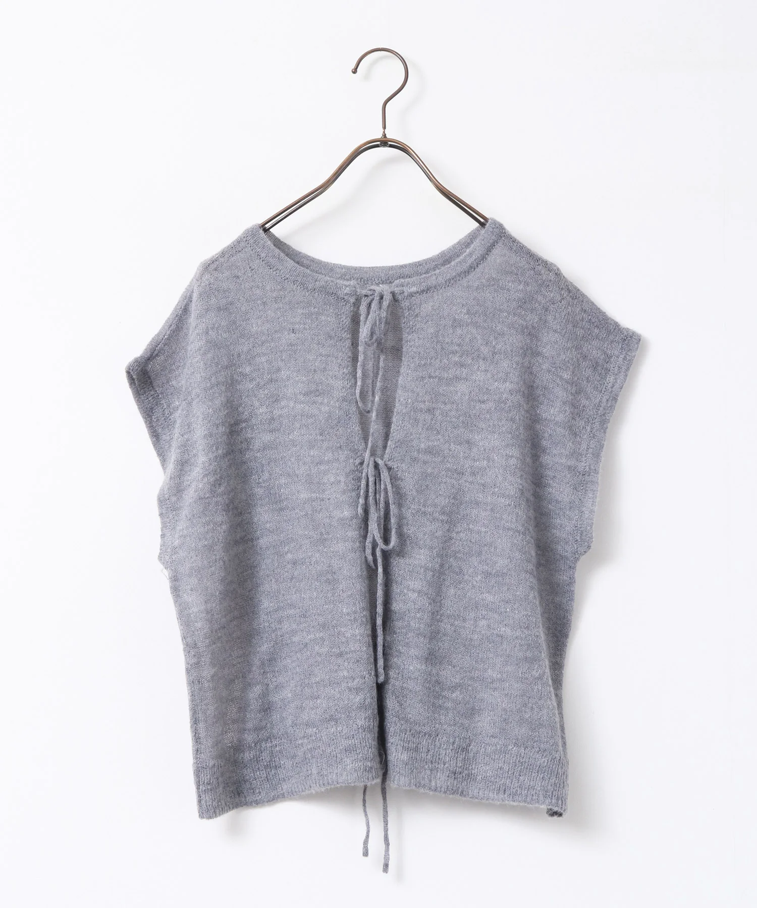 前後2WAY バックリボンシアーニット