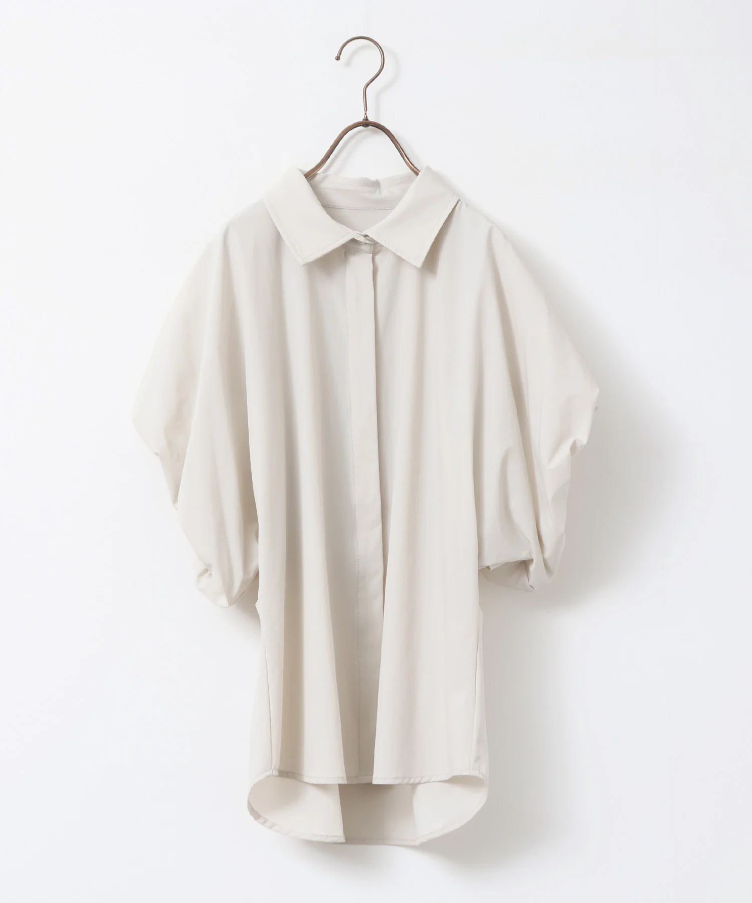 【接触冷感】 パフスリーブシャツ