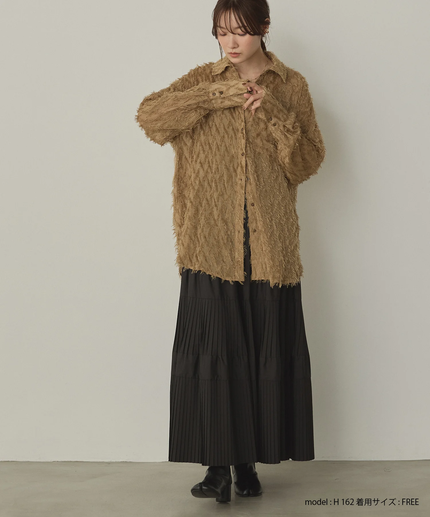 フェザーライク オーバーシアーシャツ