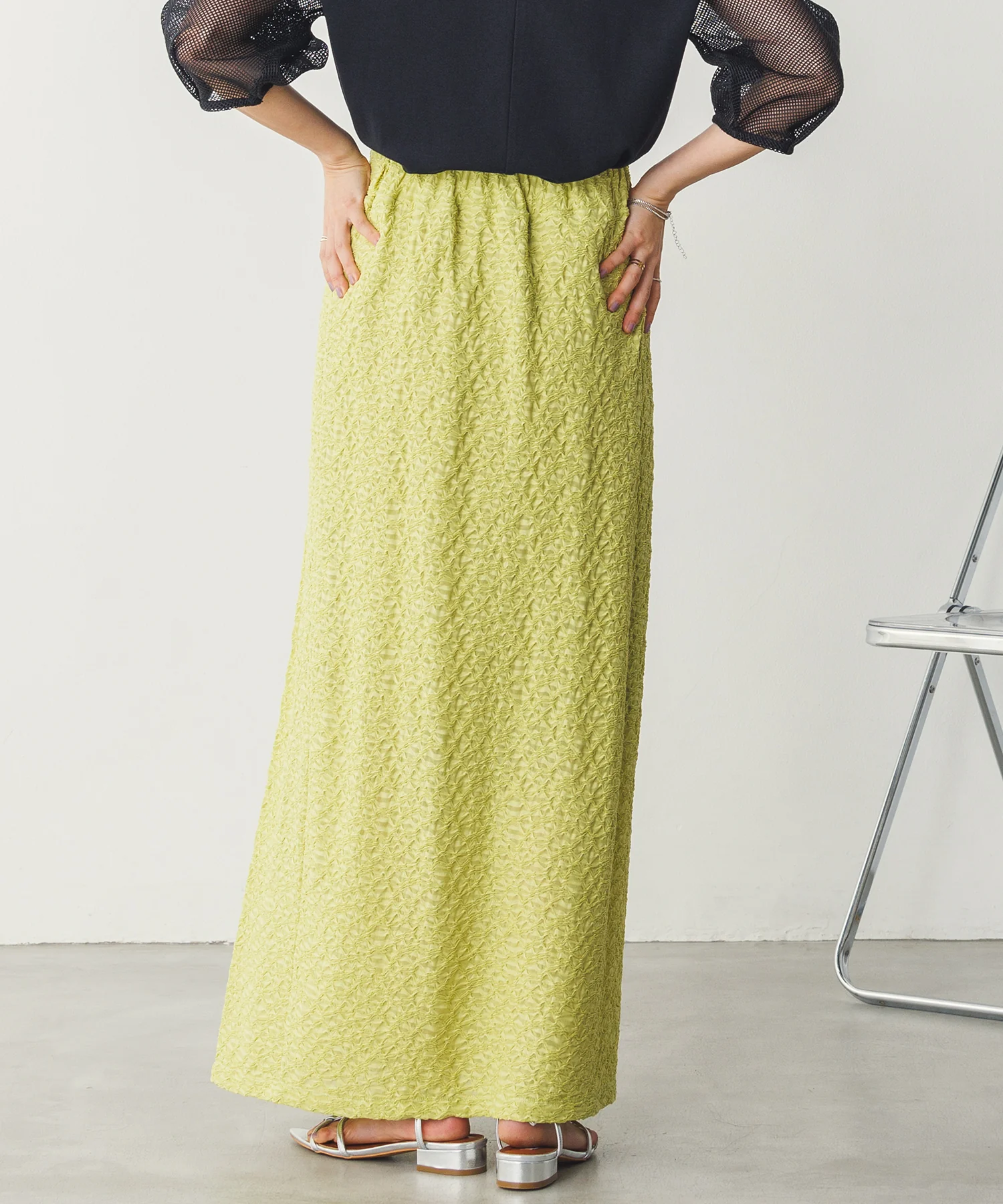 ボックスタックロングスカート