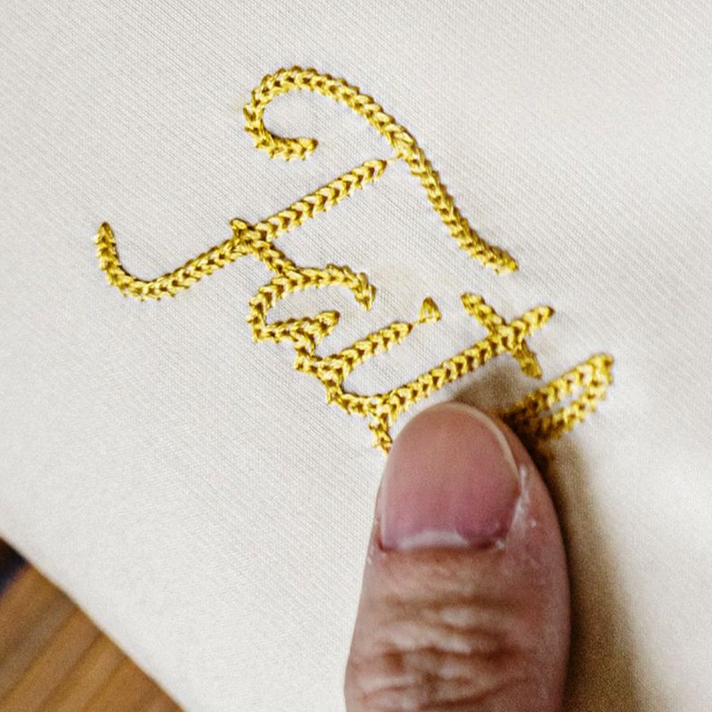 「モニュメントバレー・ライダー」軽量チェーンステッチ刺繍折り襟シャツ