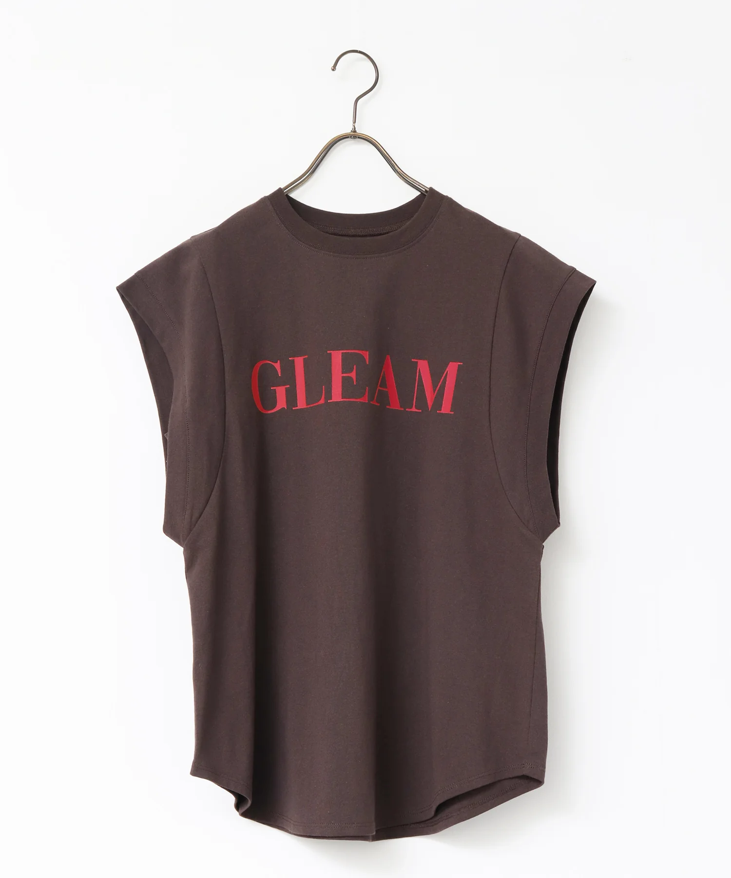 ノースリーブ プリントTシャツ