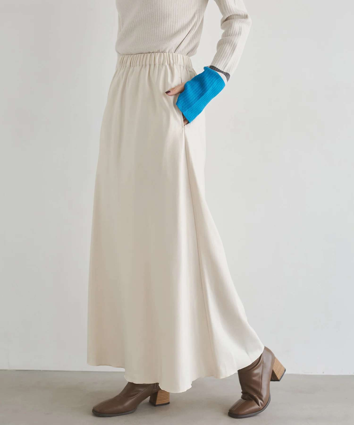 ビンテージサテン ナロースカート
