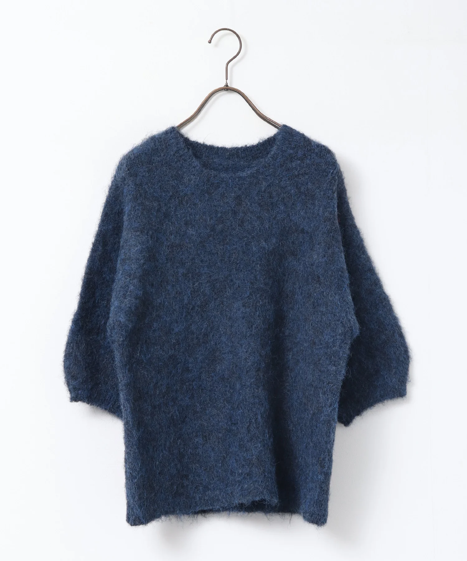 モヘアタッチ 半袖ニット