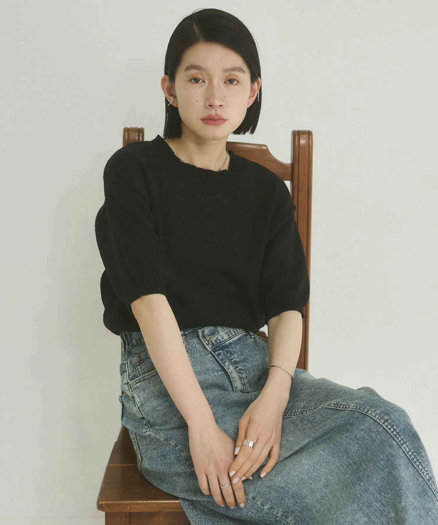 【別注】ハーフスリーブ サマーニット