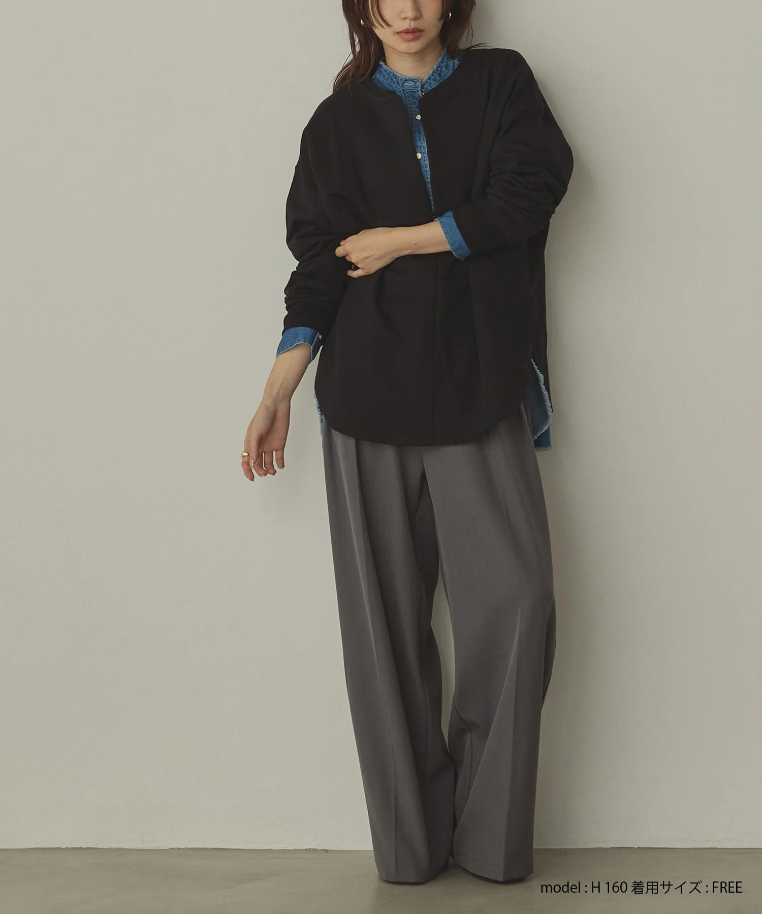 ポリツイル タックパンツ