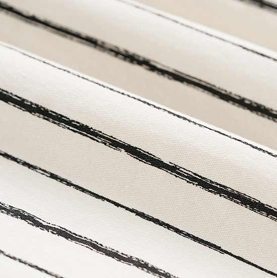 手描き風ストライプ 　ベースボールシャツ長袖