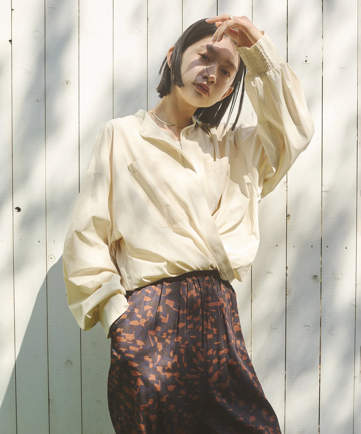 【新色追加】【接触冷感】2WAY カシュクールシャツ