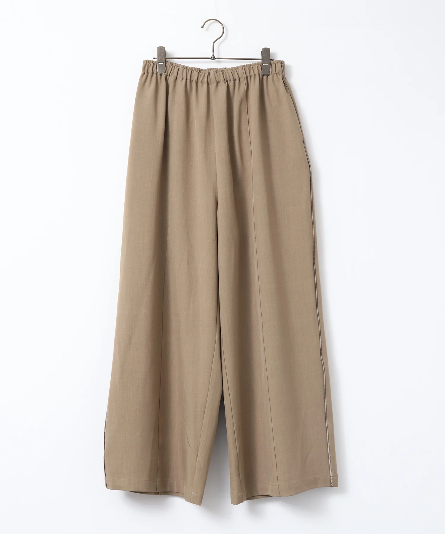 サイドライン ワイドストレートパンツ